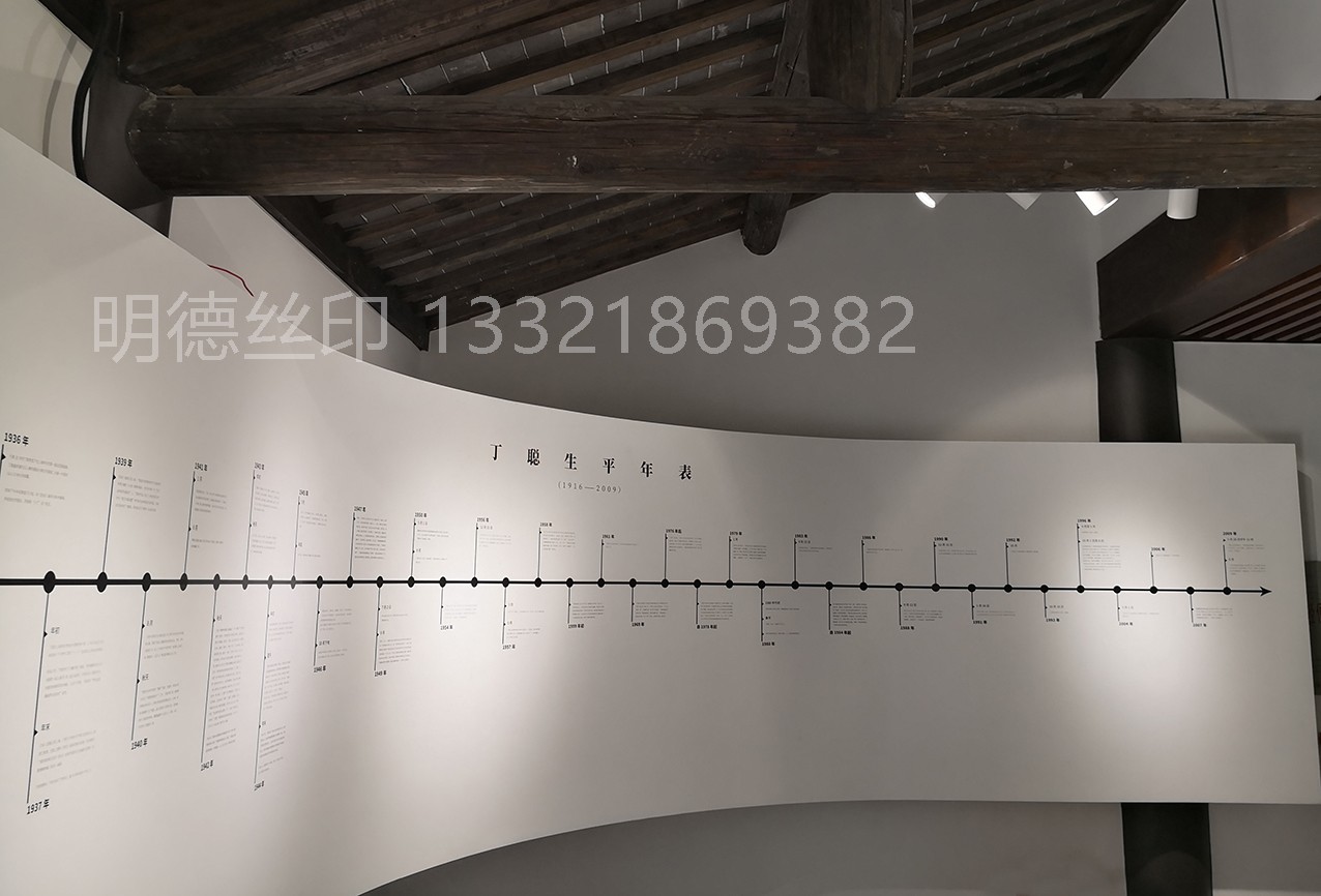 美術館弧形墻面絲印